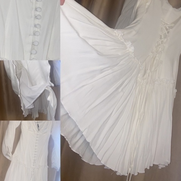 Perfect summary White Dress “Romance” Nonna Colecftion Dubai Mall NWT - Picture 8 of 17